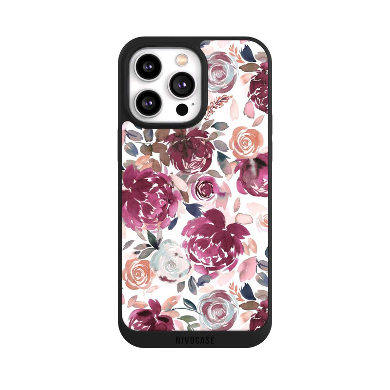 iPhone 14 Pro Max NIVOpure Herbstpfingstrosen und Rosen in Rosa