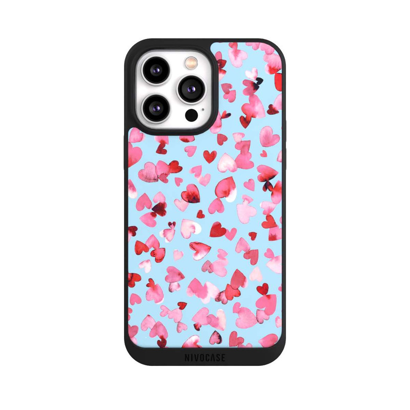 iPhone 14 Pro Max NIVOpure Valentinstagsherzen in rosa blau