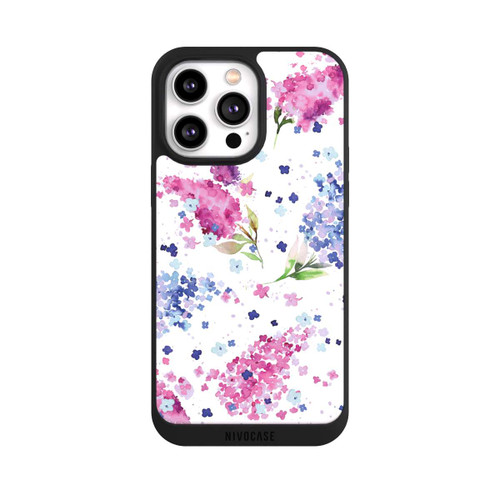Apple iPhone 14 Pro Max NIVOpure Hortensias Floraux Lilas Rose