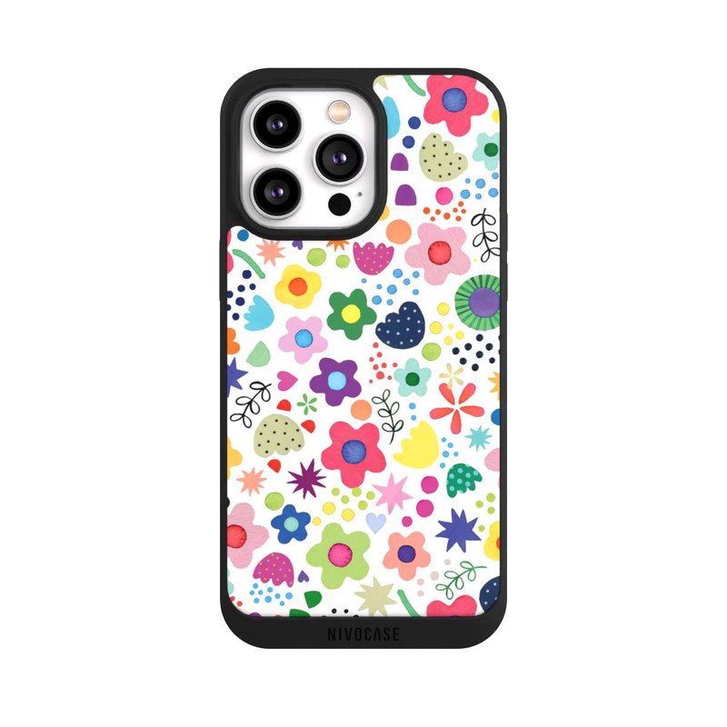 iPhone 14 Pro Max NIVOpure Psychedelische Blumen bunt