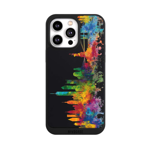 Apple iPhone 14 Pro Max NIVOpure Ligne d'horizon de New York Noir
