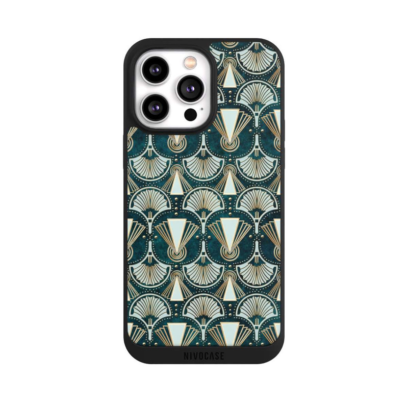 iPhone 14 Pro Max NIVOpure Art Deco Green Pattern