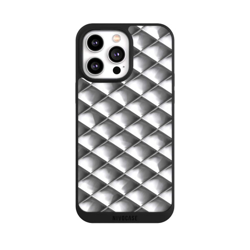 Apple iPhone 14 Pro Max NIVOpure Glamour Silver Squares
