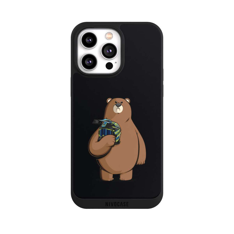 iPhone 14 Pro Max NIVOpure L'ours au casque noir