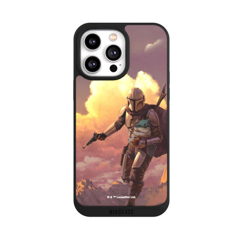 Apple iPhone 14 Pro Max NIVOpure Les nuages ​​du coucher du soleil Mandalorien et Grogu