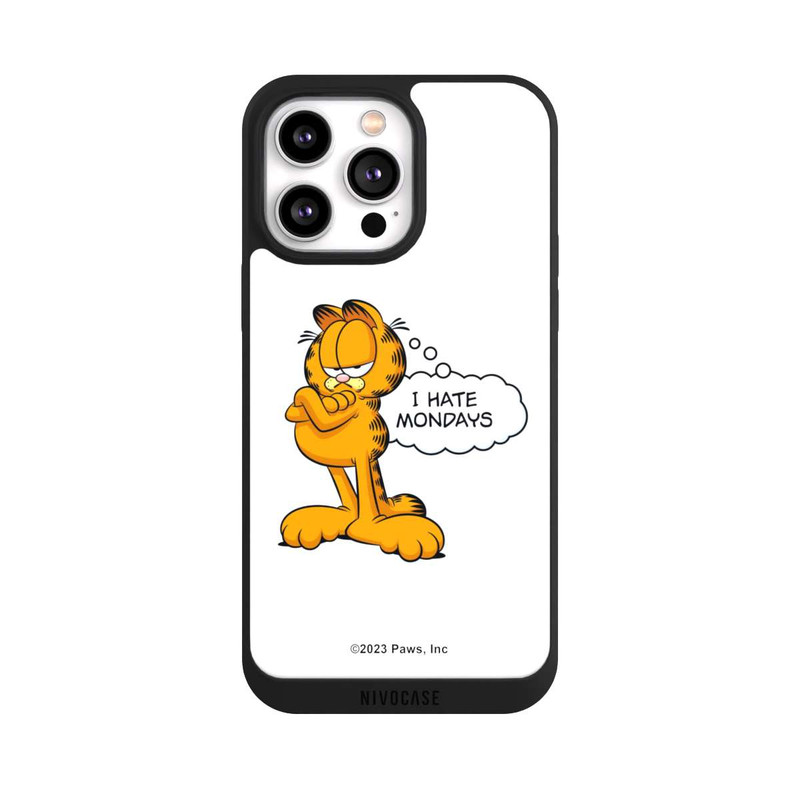 iPhone 14 Pro Max NIVOpure Garfield I Hate Mondays Weiß