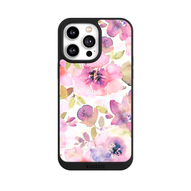 iPhone 14 Pro Max NIVOpure Tapete mit rosa Blumen