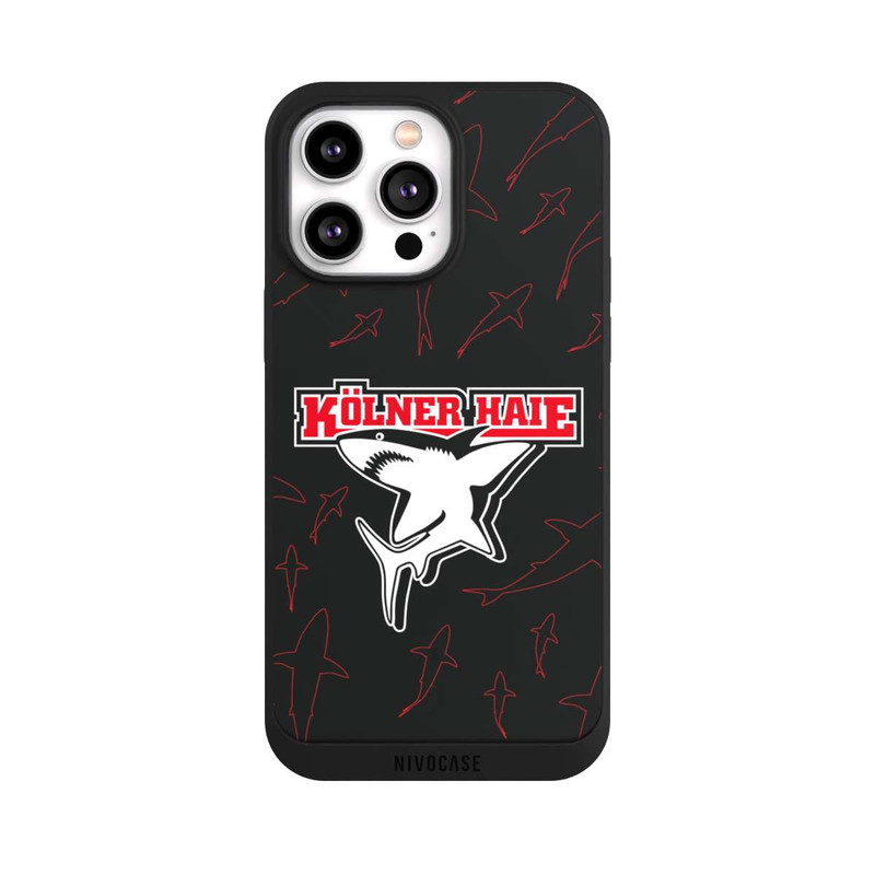iPhone 14 Pro Max NIVOpure Haie Muster Rot