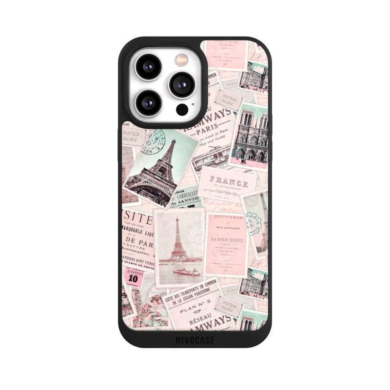 iPhone 14 Pro Max NIVOpure Vintage Paris Postcards Pattern