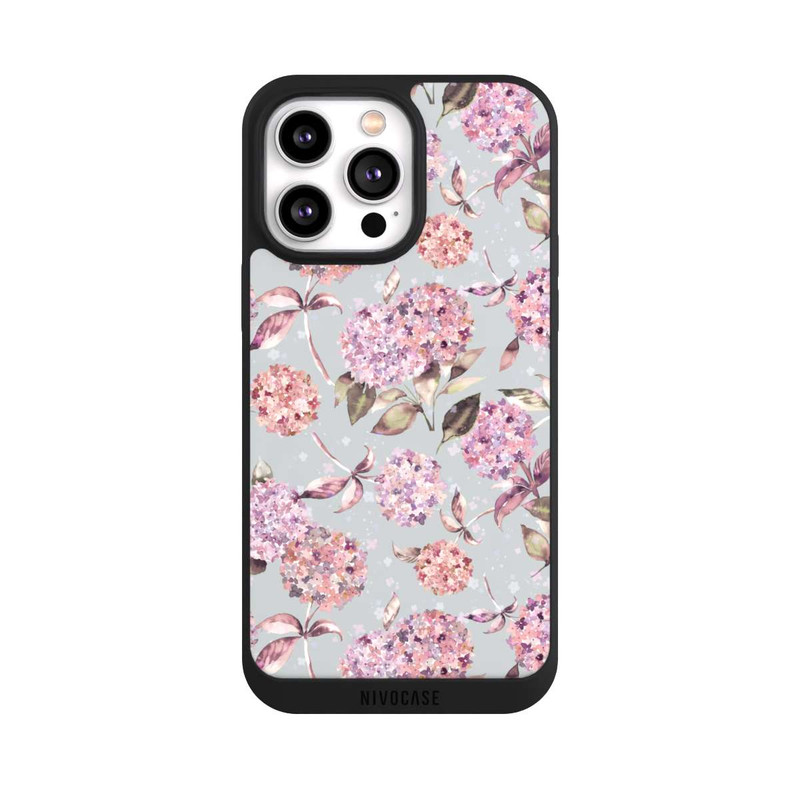 iPhone 14 Pro Max NIVOpure Pastel Magic Hydrangea Floral Watercolor Pink