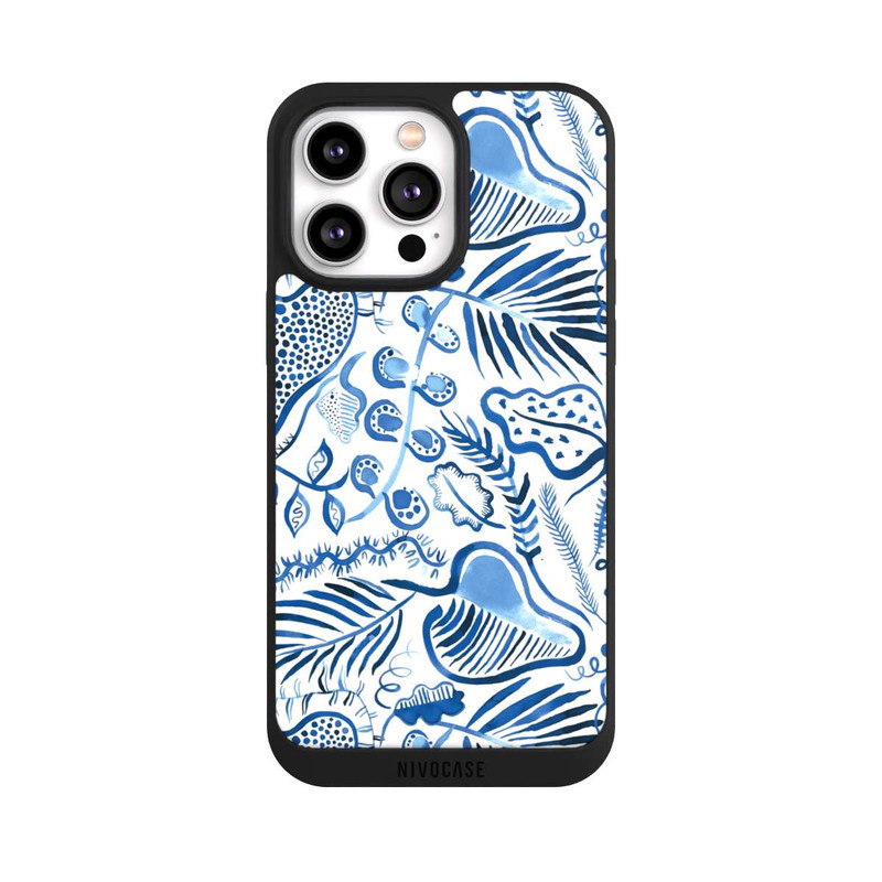 iPhone 14 Pro Max NIVOpure Tropical Forest Leaves Blue