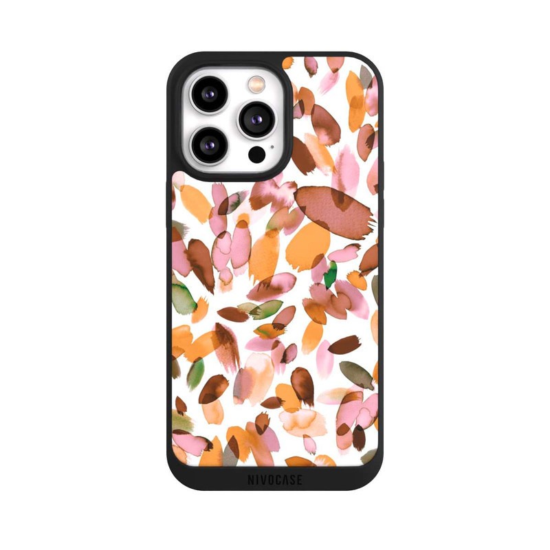 iPhone 14 Pro Max NIVOpure Watercolor Petal Stains Orange