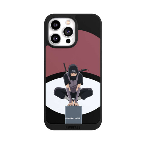 Apple iPhone 14 Pro Max NIVOpure Itachi Uchiha Symbol Schwarzer Hintergrund