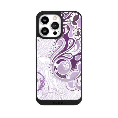 Apple iPhone 14 Pro Max NIVOpure Purple and White Autumn Pattern