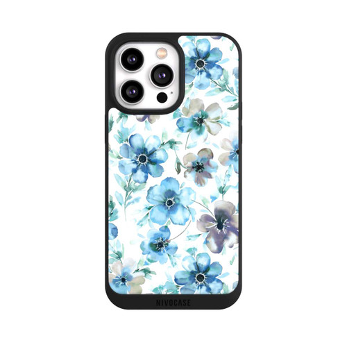 Apple iPhone 14 Pro Max NIVOpure Blaues Blumenmuster Trendy
