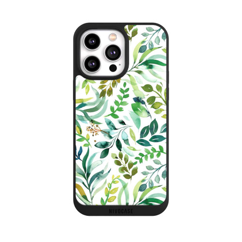 Apple iPhone 14 Pro Max NIVOpure Watercolor Palms Leaves Botanical Green
