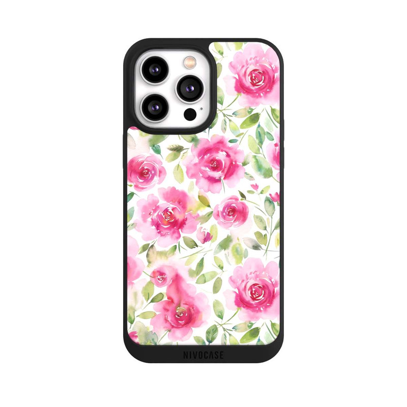 iPhone 14 Pro Max NIVOpure Aquarelle de roses fraîches