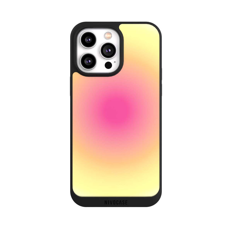 iPhone 14 Pro Max NIVOpure Aura yellow pink circle