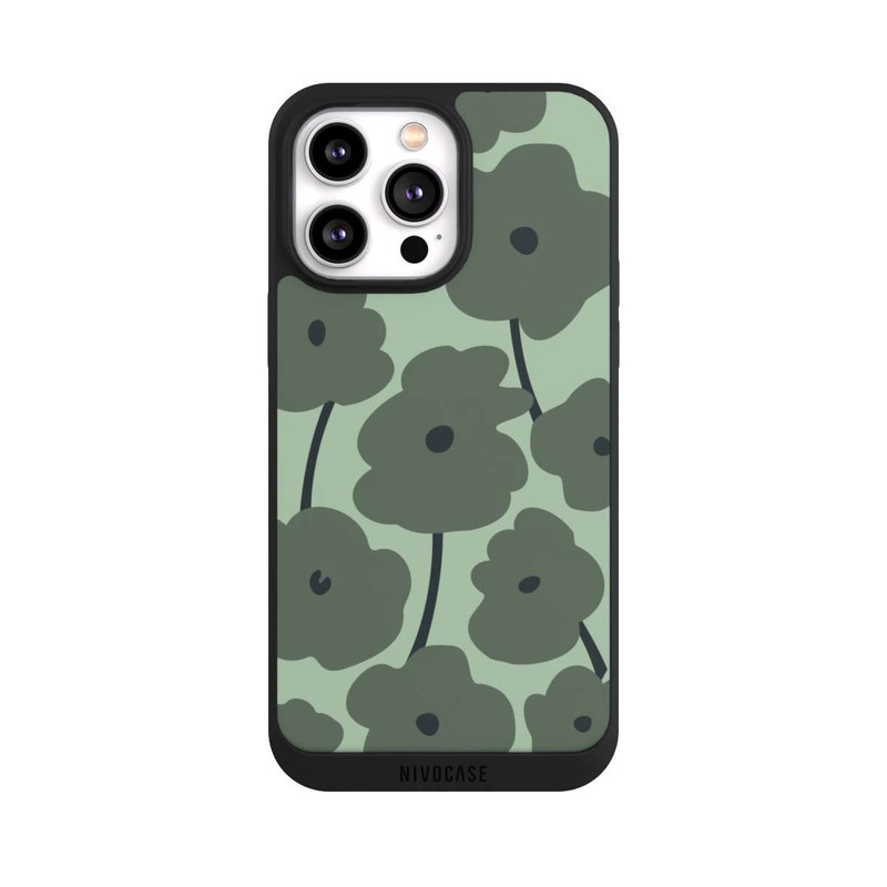 iPhone 14 Pro Max NIVOpure Minimalistische Blumen Grün