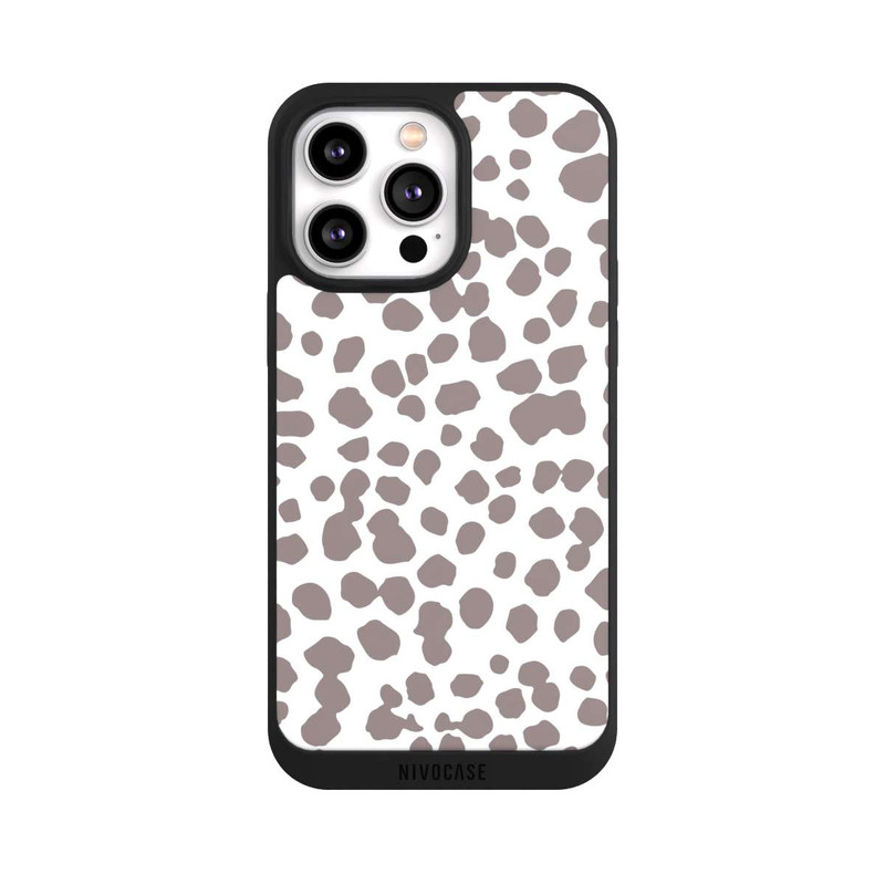 iPhone 14 Pro Max NIVOpure Motif Guépard Marron Blanc