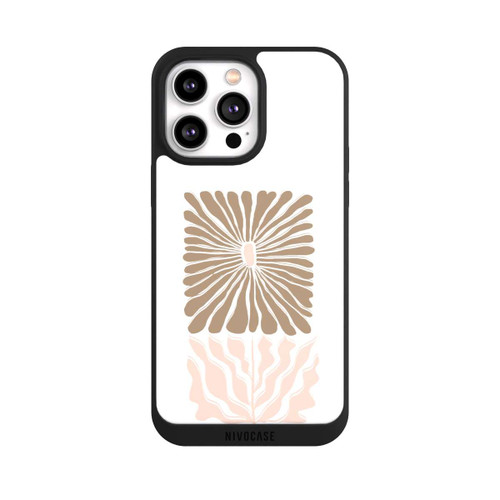 Apple iPhone 14 Pro Max NIVOpure Eckige Blume Hellbraun