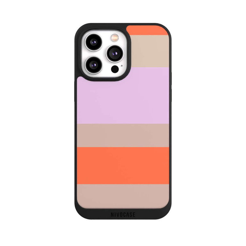 iPhone 14 Pro Max NIVOpure Moca Lila Orange Stripes