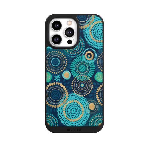 Apple iPhone 14 Pro Max NIVOpure Blockprint India Teal Gold