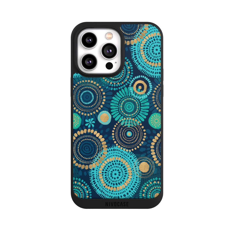 iPhone 14 Pro Max NIVOpure Blockprint India Teal Gold