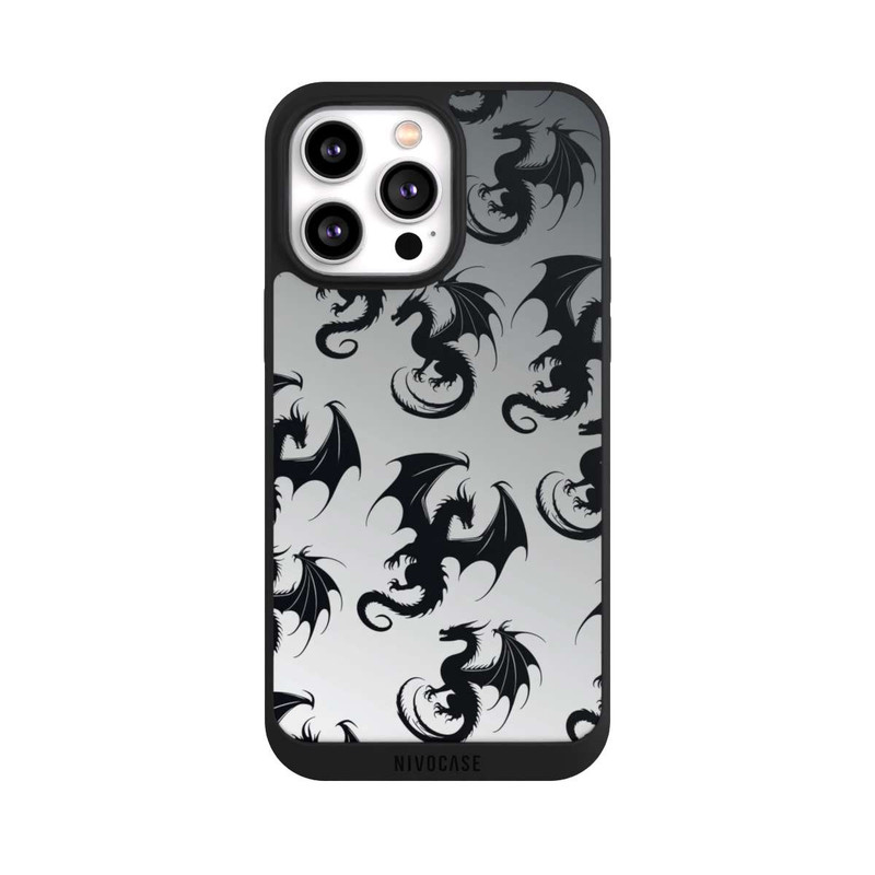 iPhone 14 Pro Max NIVOpure Dragon Pattern Grey