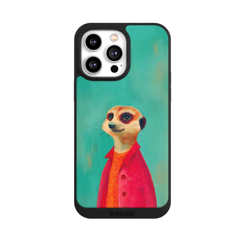 iPhone 14 Pro Max NIVOpure Meerkat Green Illustration