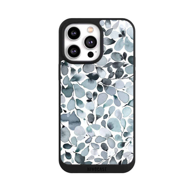 iPhone 14 Pro Max NIVOpure Eukalyptus Aquarell Blätter Grau