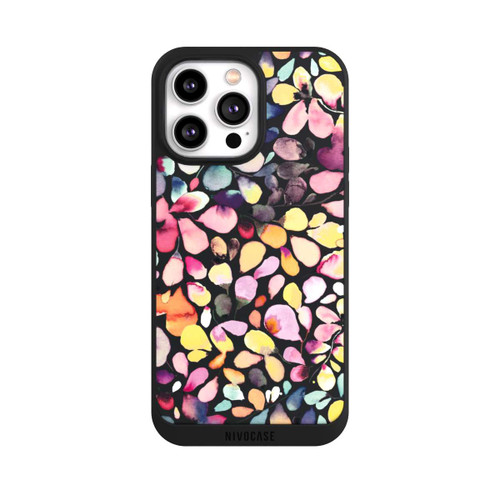 Apple iPhone 14 Pro Max NIVOpure Eucalyptus Watercolor Leaves Black