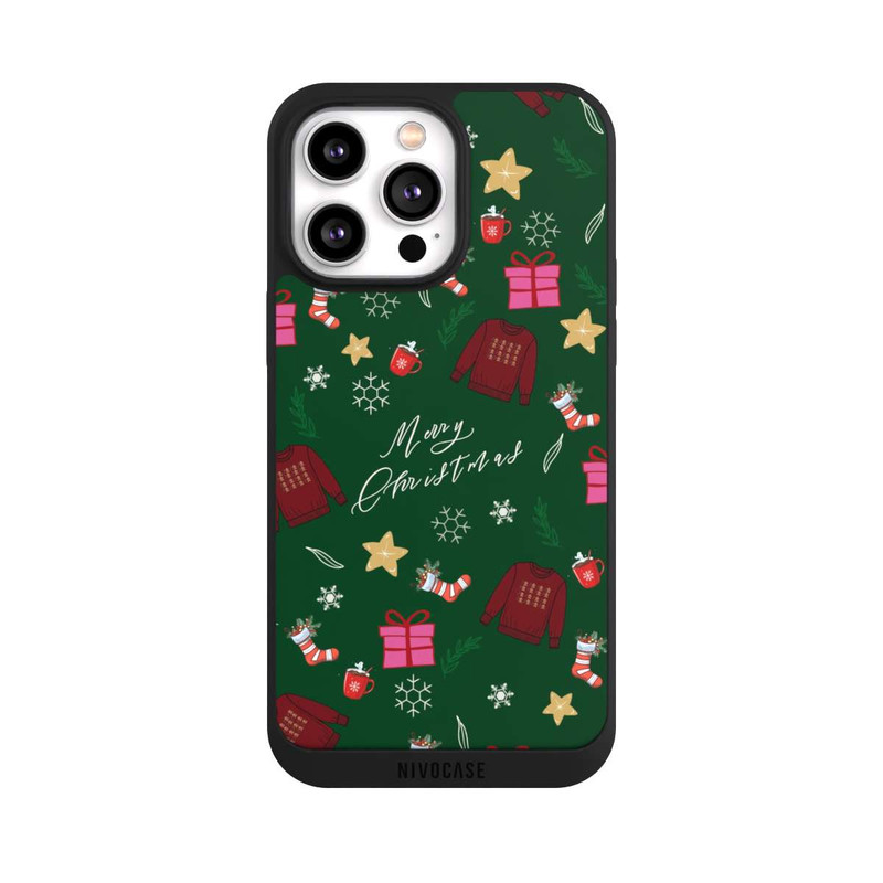 iPhone 14 Pro Max NIVOpure Merry Christmas Green Sweater