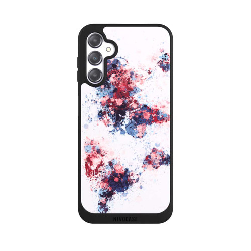 Samsung Galaxy A14 5G NIVOpure Weltkarte Farbenspritzer Blau Rot