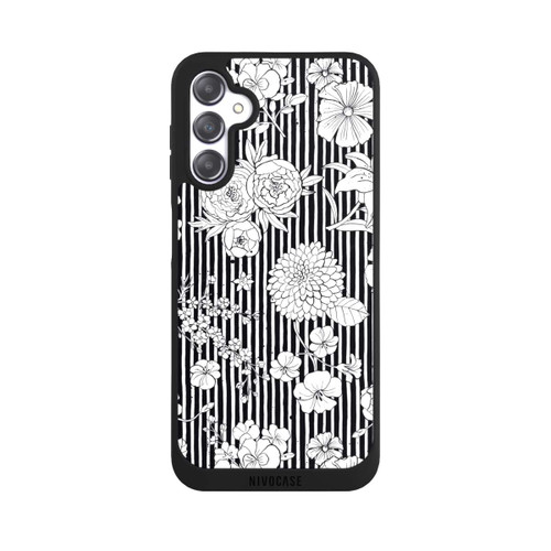 Samsung Galaxy A14 5G NIVOpure Flowers and Stripes Black and White