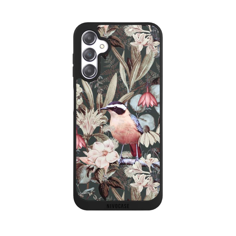 Galaxy A14 5G NIVOpure Orange Bird in Vintage Flower Pattern