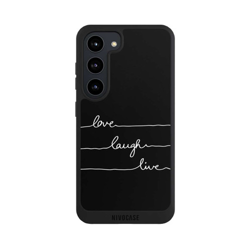Samsung Galaxy S23 NIVOpure Love Laugh Live weiß/schwarz