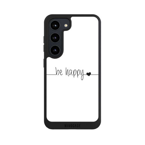 Samsung Galaxy S23 NIVOpure Be Happy White Background
