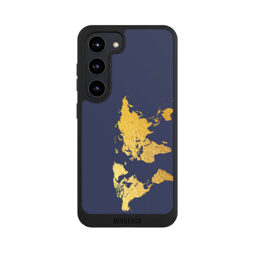 Samsung Galaxy S23 NIVOpure Carte du monde en or