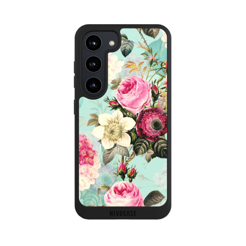 Samsung Galaxy S23 NIVOpure Türkisfarbene Rosentapete