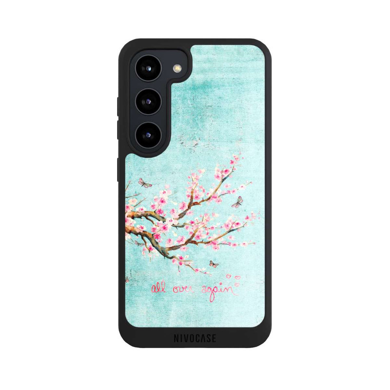 Galaxy S23 NIVOpure Cherry Blossom Tree Pattern Blue