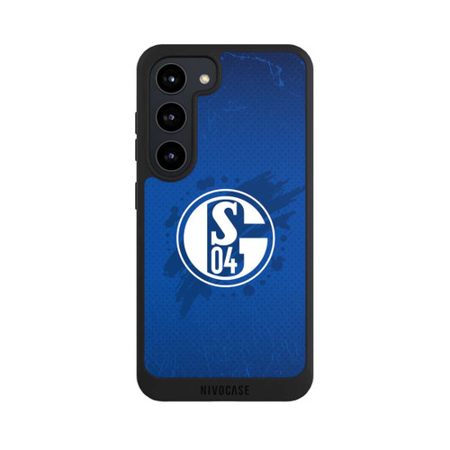 Samsung Galaxy S23 NIVOpure Schalke 04 Farbe Fleck Blau
