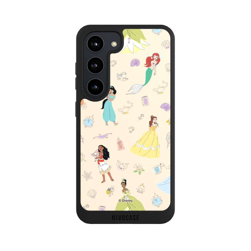 Galaxy S23 NIVOpure Princess Pattern Beige Disney Princess