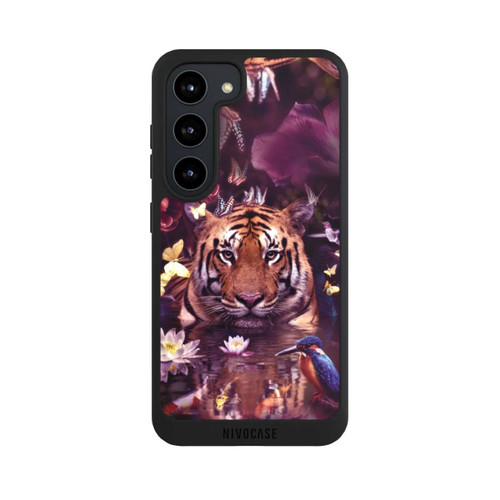 Samsung Galaxy S23 NIVOpure Tiger Blumenrahmen