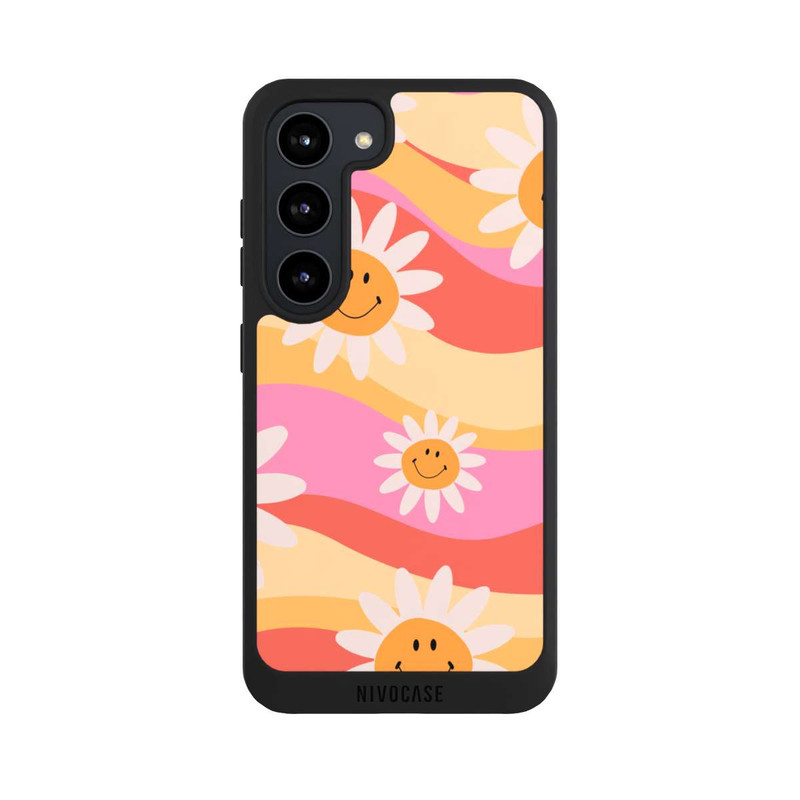 Galaxy S23 NIVOpure Retro Smiles Orange Colorful