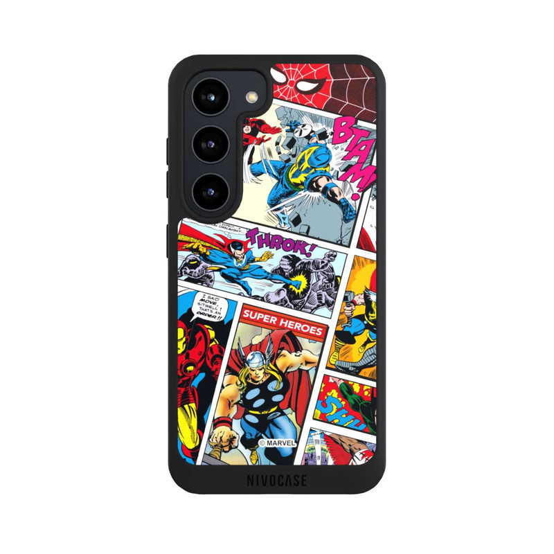 Galaxy S23 NIVOpure Marvel Retro Comic Blue