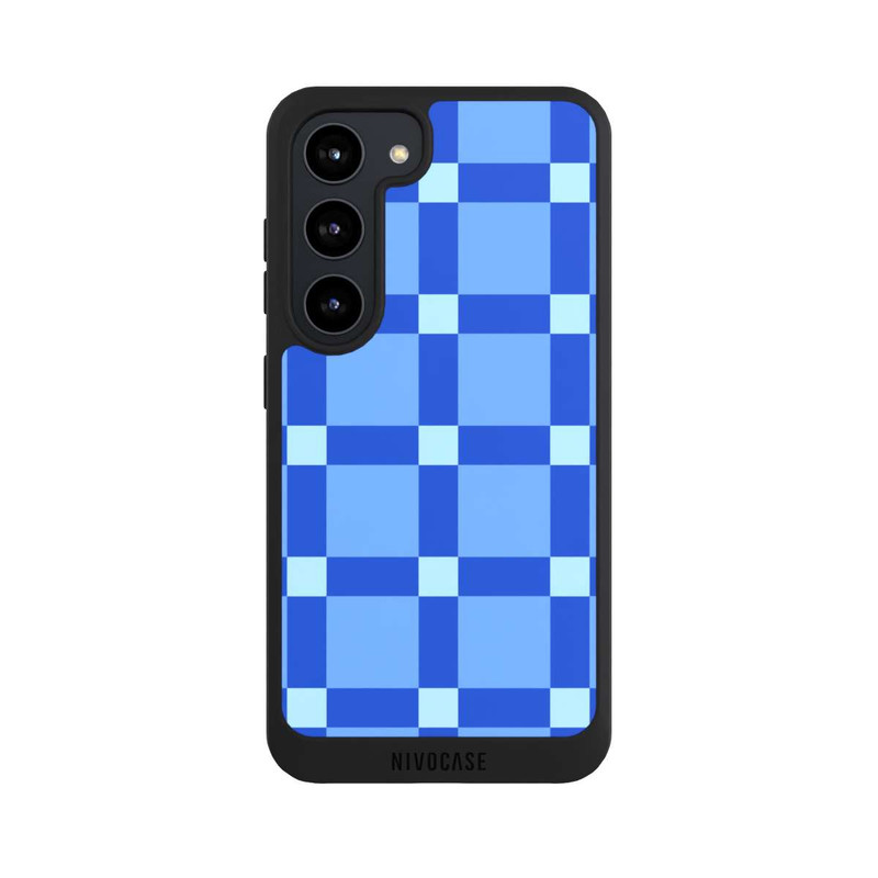 Galaxy S23 NIVOpure Big Blue Checked Pattern
