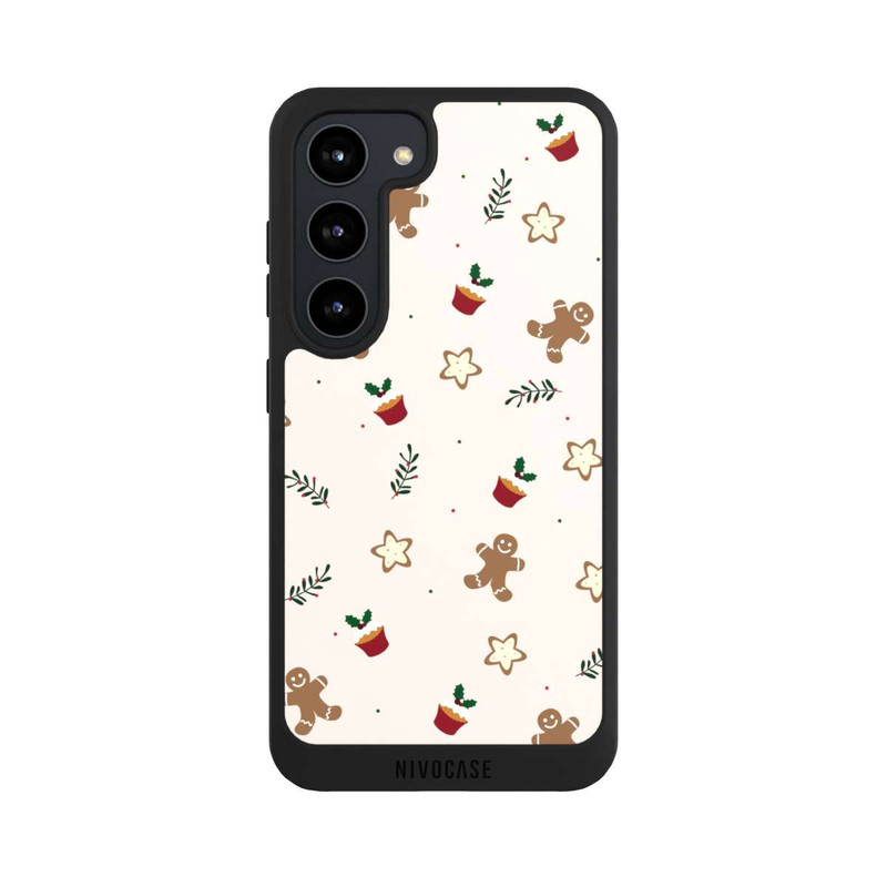 Galaxy S23 NIVOpure Gingerbread and Stars Pattern