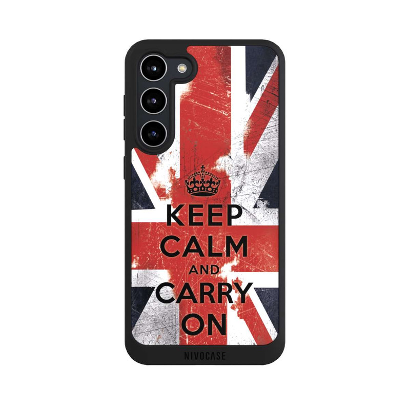 Galaxy S23 + NIVOpure Keep Calm and Carry on - British