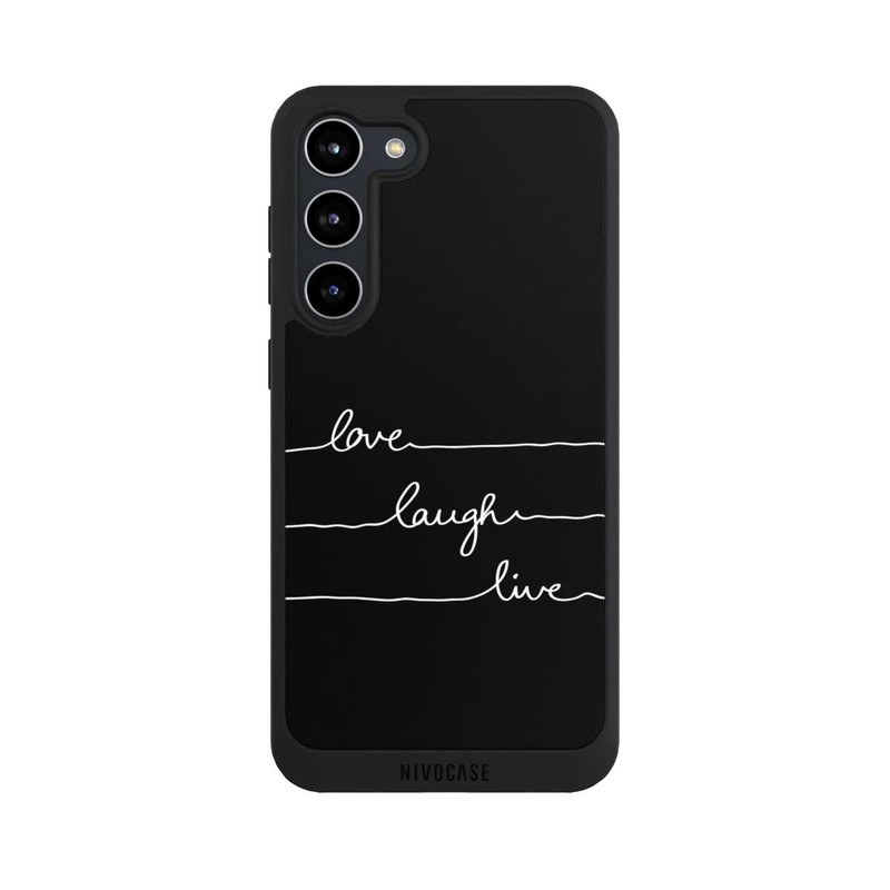 Galaxy S23 + NIVOpure Love Laugh Live white/black